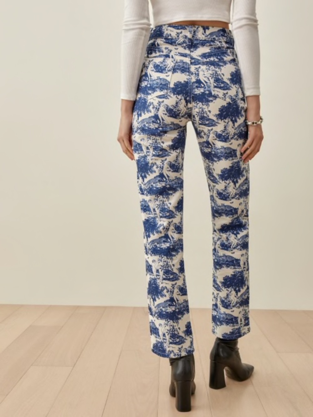 NEW Reformation Pastoral High Rise Straight Jeans 27 - Picture 3 of 16
